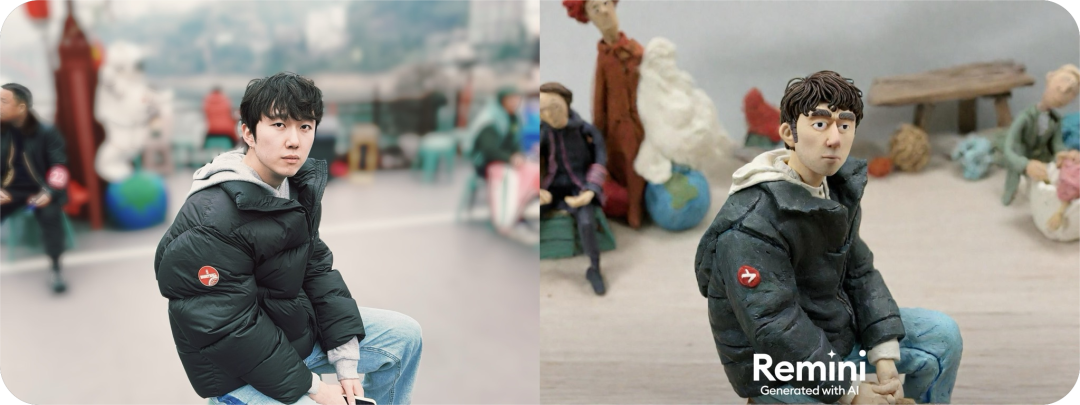 假期被“Remini”硬控五天，这就是古希腊掌管粘土人的神？｜AI 鲜测