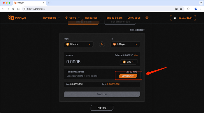 Bitlayer官方桥跨链（跨入）教程（OKX钱包）