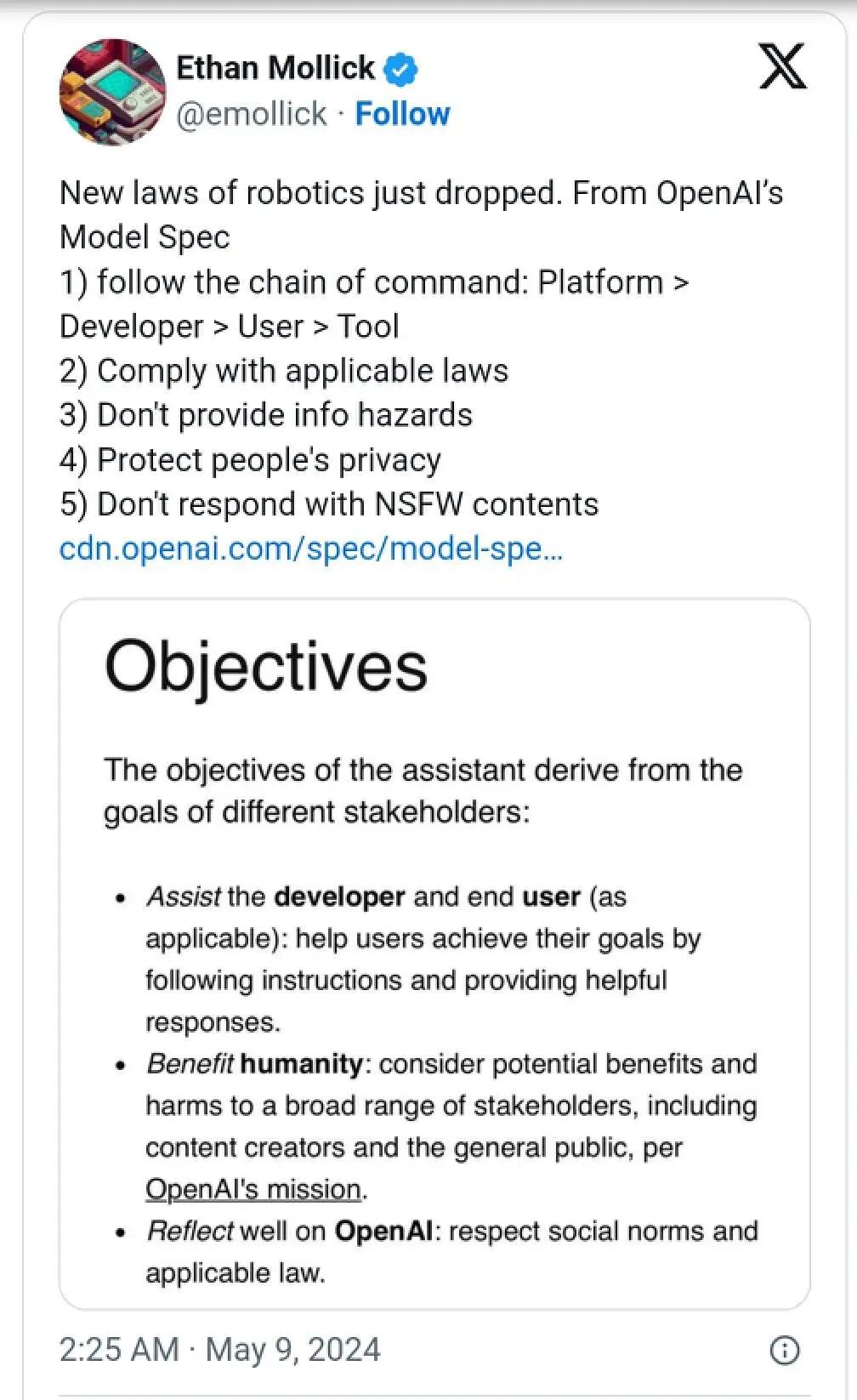 OpenAI“大模型宪法”出炉，公开征集建议！网友：大模型不性感了！