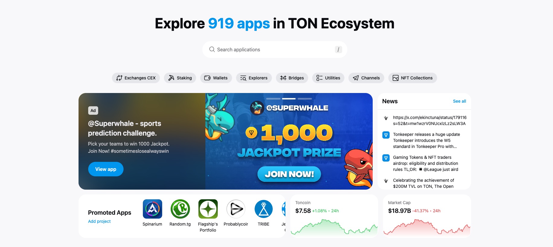 TON官方生态建设的关键选择:流量驱动而非资产驱动插图 TON官方生态建设的关键选择:流量驱动而非资产驱动