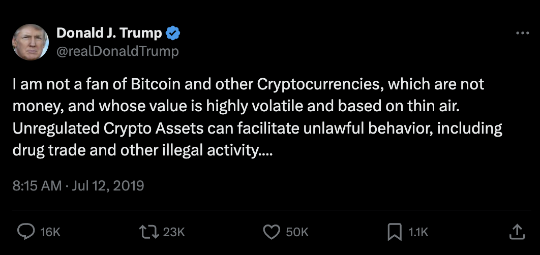 盘点特朗普的「币圈收入」:NFT系列狂揽715万美元插图 盘点特朗普的「币圈收入」:NFT系列狂揽715万美元